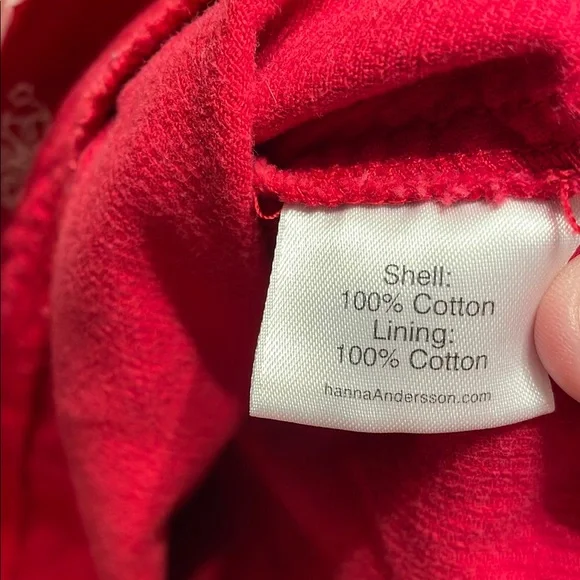 Hanna Andersson Red Corduroy Dress with Lace Trim - Picture 12 of 13